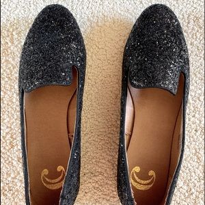 Black glitter shoes